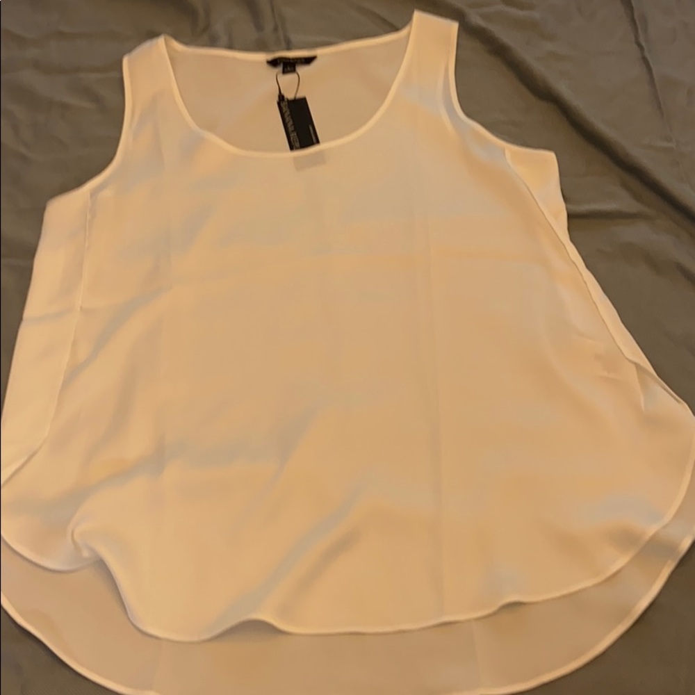 Creamy white silky sleeveless top BR